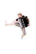 Cool musician jumping high Cool musician jumping high