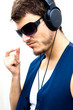 Attractive man with headphones