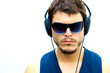 Attractive man with headphones