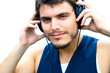Attractive man with headphones