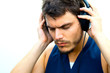 Attractive man with headphones