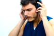 Attractive man with headphones