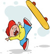 Cool skateboarder  falling down