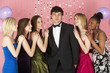 Photo: Teenage Girls Looking At Attractive Boy Teenage Girls Looking At Attractive Boy
