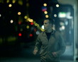 Video: Slowmotion 35mm shot. Man running on the street at night. Slowmotion 35mm shot. Man running on the street at night.