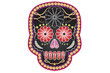 Black Folk Art Skull