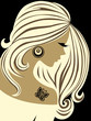 Beautiful girl with long hair and a tattoo
