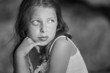 Powerful Shot of a Sad Child with Black Eye