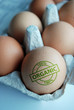 Eggs stamped Eggs stamped