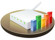 Modem internet et ses statistiques (détouré) Modem internet et ses statistiques (détouré)