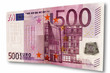 500 euro bank note, close-up
