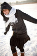 girl in winter scene