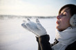 girl in winter scene