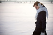 girl in winter scene