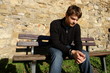 sitting in park