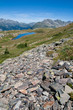 Chemin de caillou en montagne