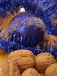 Christmas bulb and walnuts