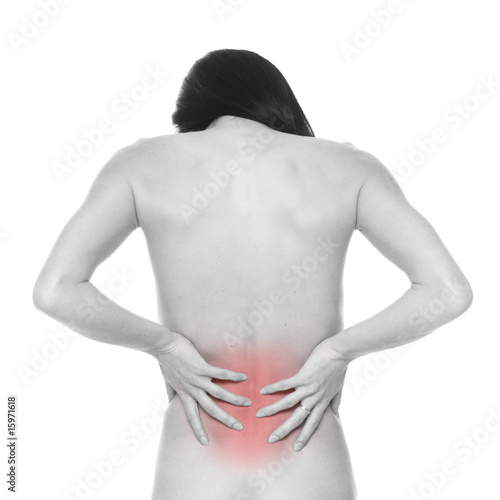 Photo: woman - lower back pain woman - lower back pain