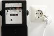 Electricity meter, socket and plug