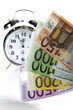 Alarm clock and Euro notes