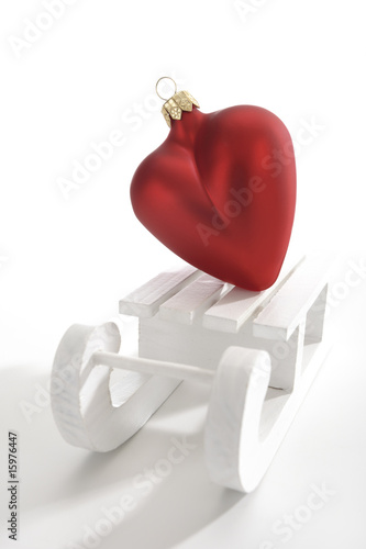 Photo: Heart-shaped christmas tree decoration Heart-shaped christmas tree decoration