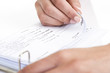 Bank accounts, close-up