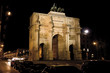 Victory Gate in Munich at night, Bavaria, Germany