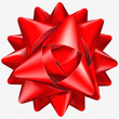 Red bow isolated on a white background