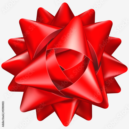 Vector: Red bow isolated on a white background Red bow isolated on a white background