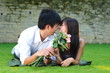 Couple In Love In The Park Couple In Love In The Park