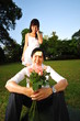 Couple In Love At The Park Couple In Love At The Park