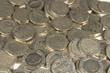british twenty pence coinage background