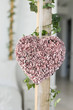 Close-up of heart shape decorated petals in a bedroom