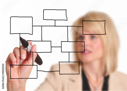 Photo: Blank business diagram Blank business diagram
