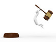Illustration: 3d human having a gavel 3d human having a gavel