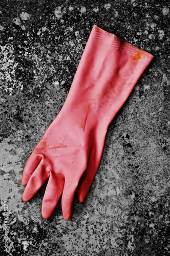 Photo: Pink rubber glove Pink rubber glove
