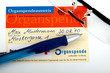 Foto: Organspendeausweis Organspendeausweis