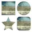 set of 4 grunge flag buttons of estonia