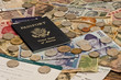 Passport with Foreign Money and Plane Tickets