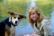Mädchen und Hund
