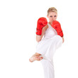 Photo: Young woman as fighter Young woman as fighter