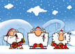 Ice performance - santas -musicians Ice performance - santas -musicians