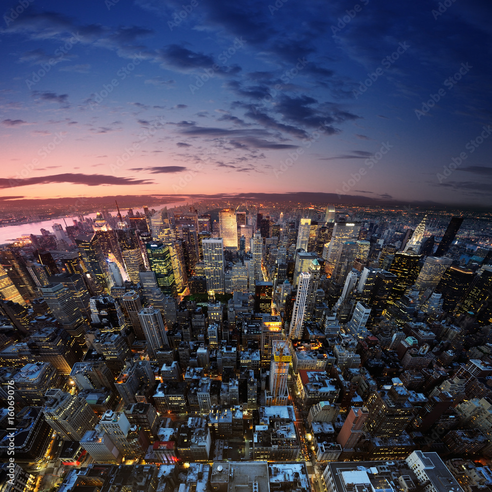Manhattan at sunset