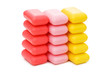 Stack of soap isolated on the white Stack of soap isolated on the white