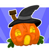 Vector: Halloween house-pumpkin Halloween house-pumpkin