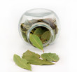 bay leaf and glass