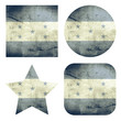 set of 4 grunge flag buttons of honduras