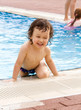 Little boy in pool. Little boy in pool.