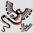 Dragon in ethnic national style of the American Indians