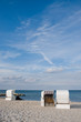 Ein Strandkorb am Strand